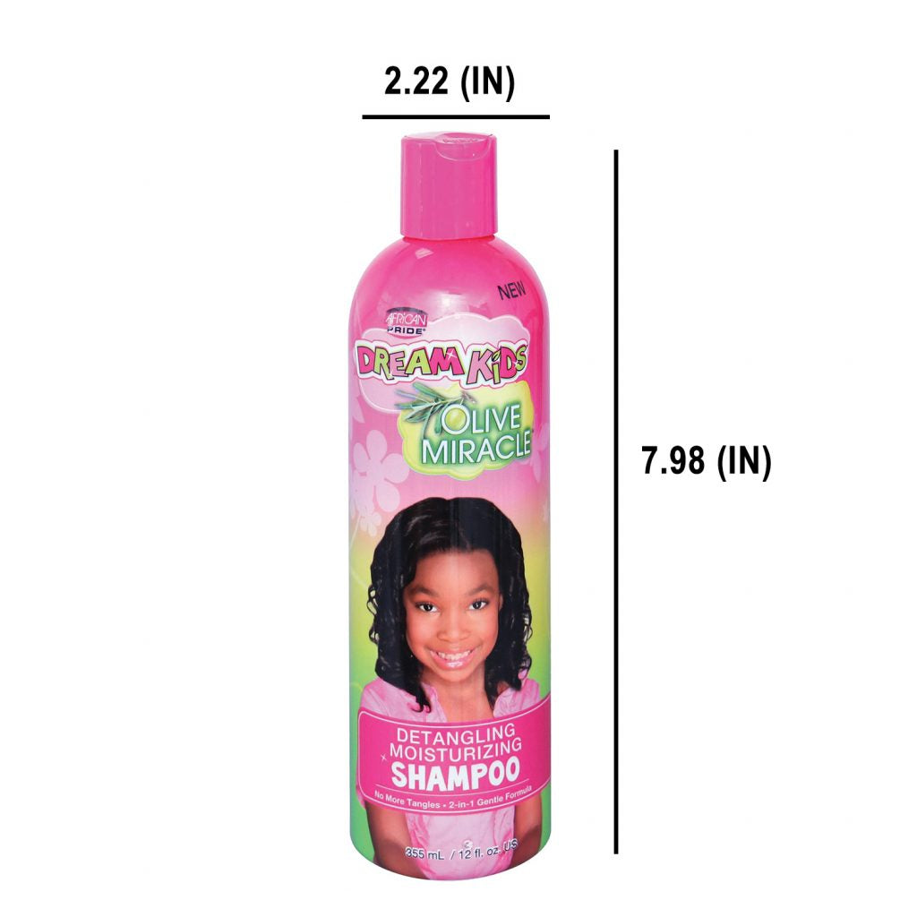 African Pride Dream Kids Olive Miracle Detangling Moisturising Shampoo 12 Oz