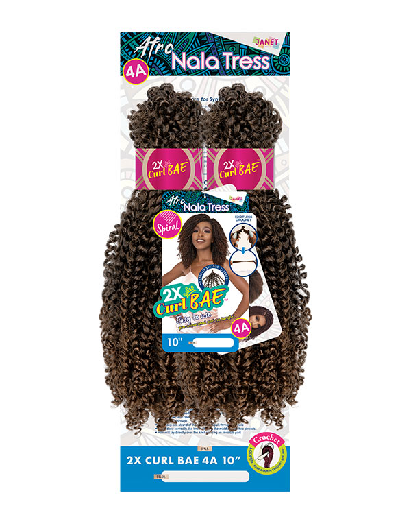 Janet Collection Afro Nala Tress 2X Curl Bae 4A 10”