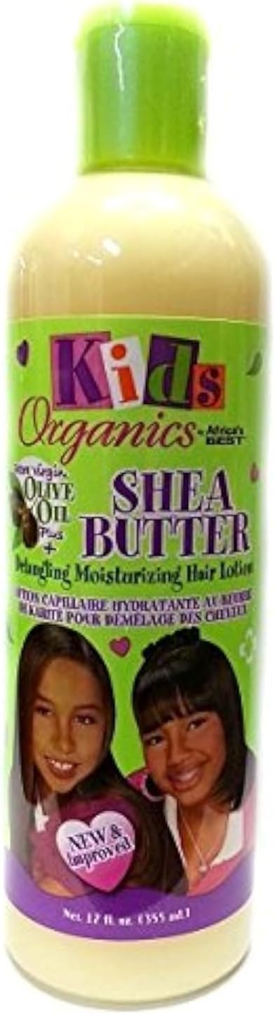Africas Best Organics Kids Olive Oil Detangling Moisturizing Hair Lotion 12 Oz