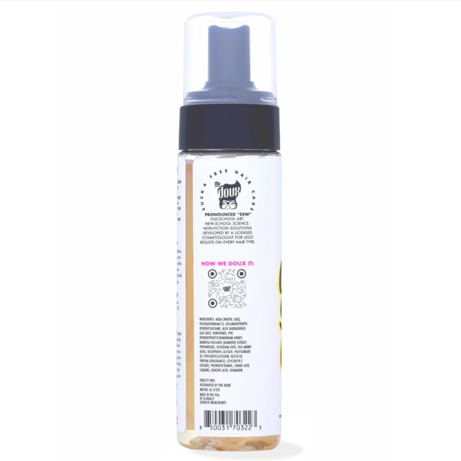 The Doux Crazy Sexy Curl Honey Setting Foam for All Hair Types Detangles Defines & Conditions 7 Oz