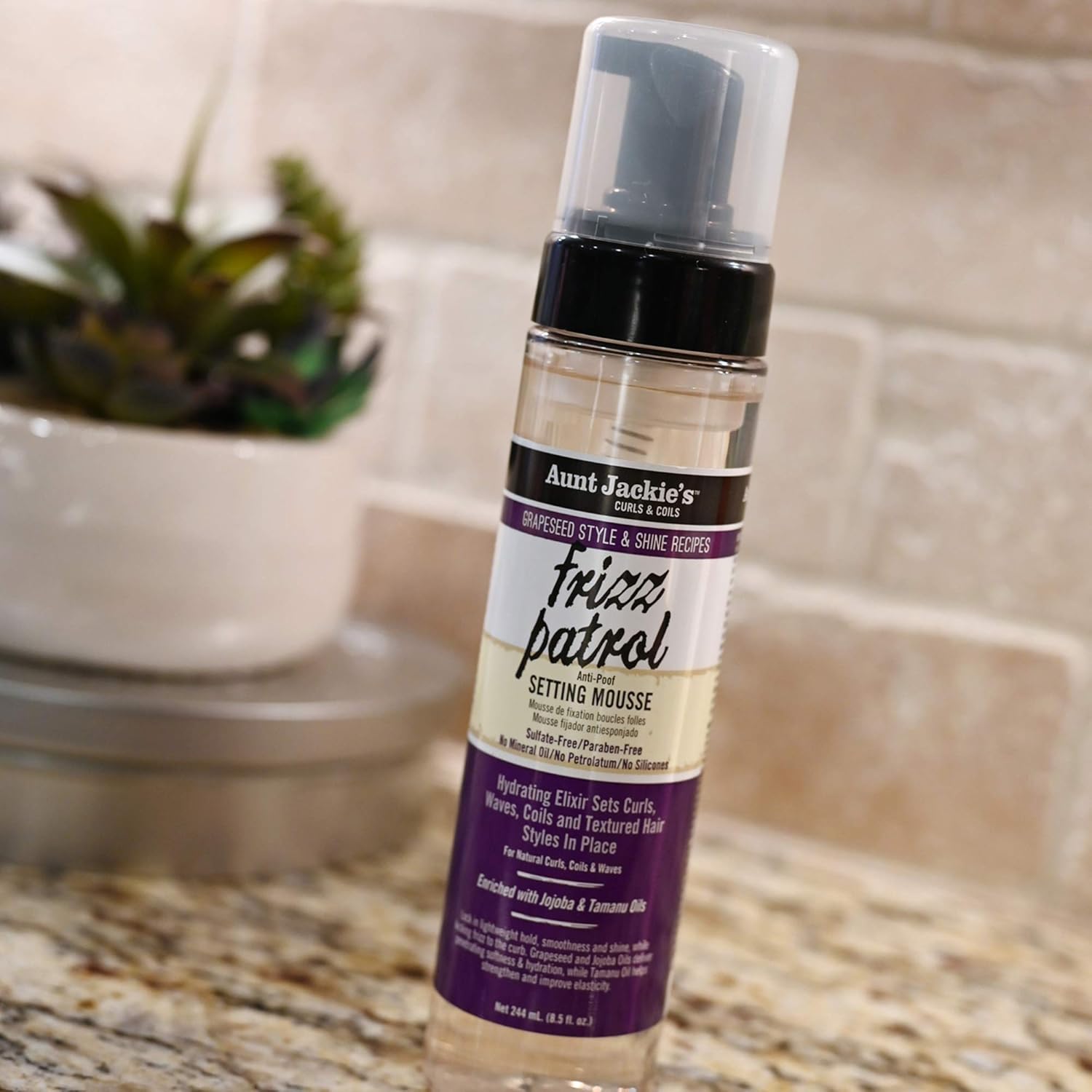Aunt Jackie's Grape Seed Frizz Patrol Setting Mousse
