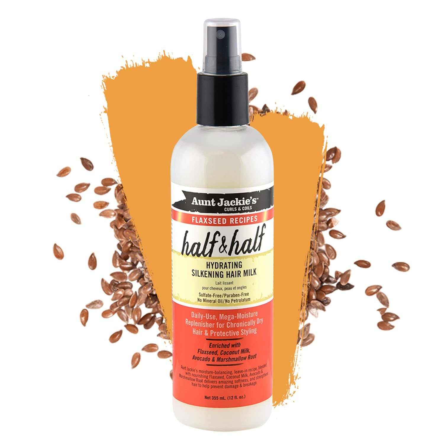 Aunt Jackie's Flaxseed Recipes Half & Half Hydrating Silkening Hair Milk
