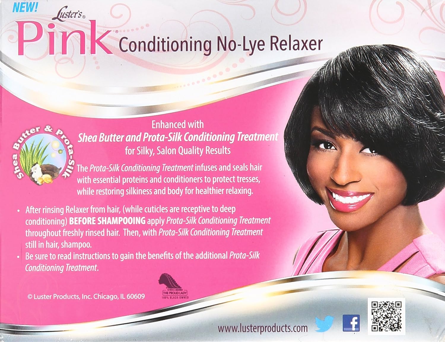 Luster's Pink Conditioning No-lye Relaxer Kit For Straightening Hair Super