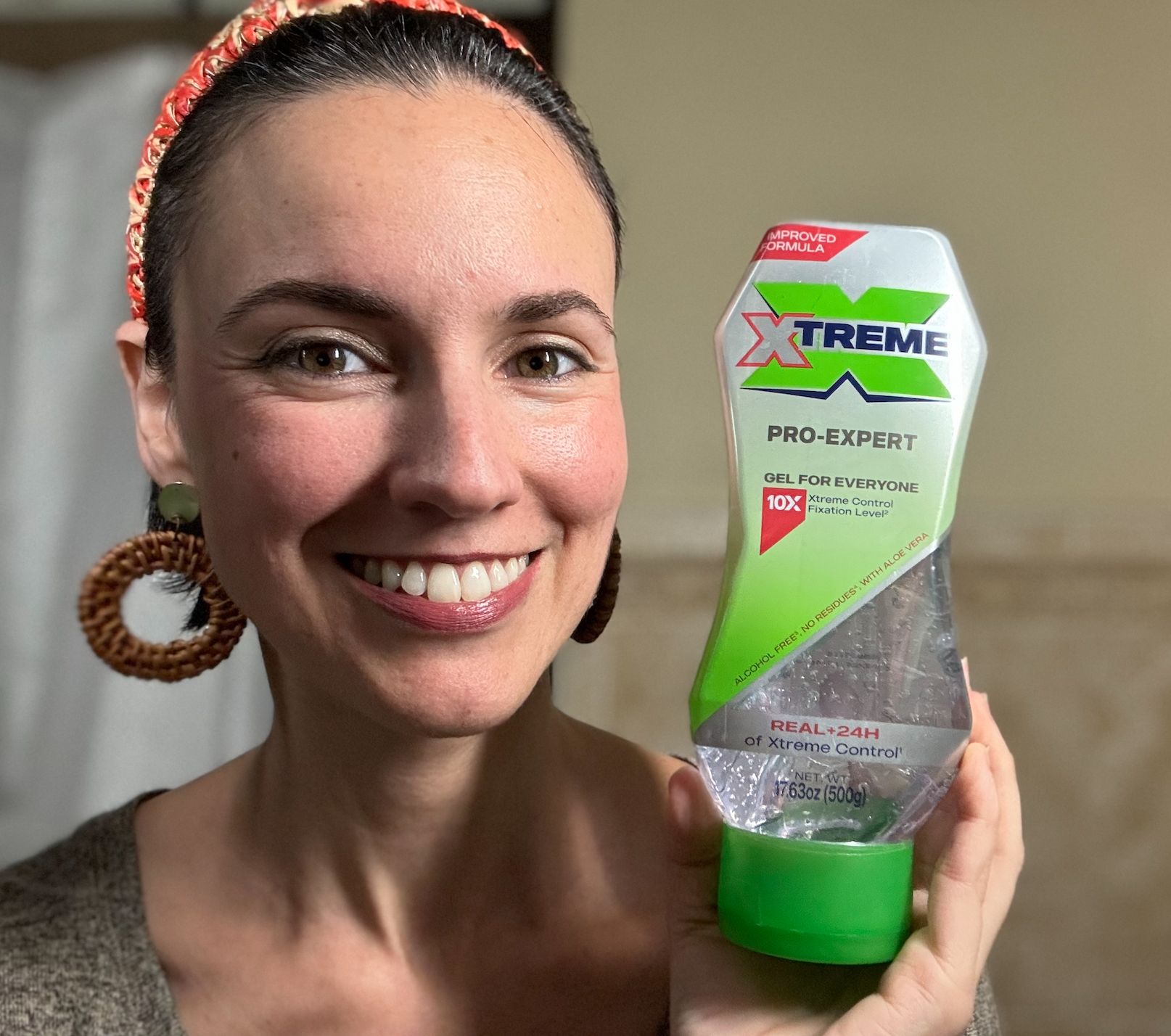 Xtreme Pro-Expert Clear Styling Hair Gel Alcohol-Free 24-Hours Control With Aloe Vera 17.64 Oz