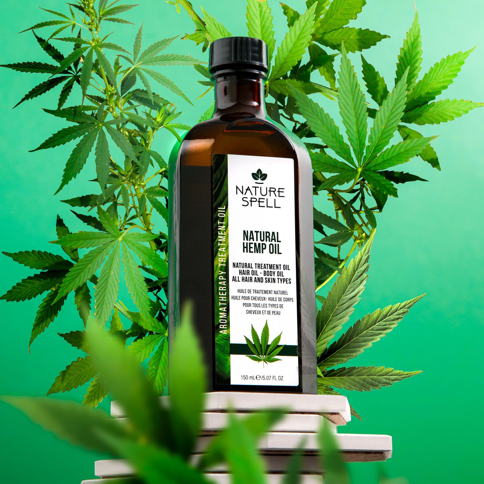 Nature Spell Hemp Oil For Hair and Skin 100% For All Hair Types