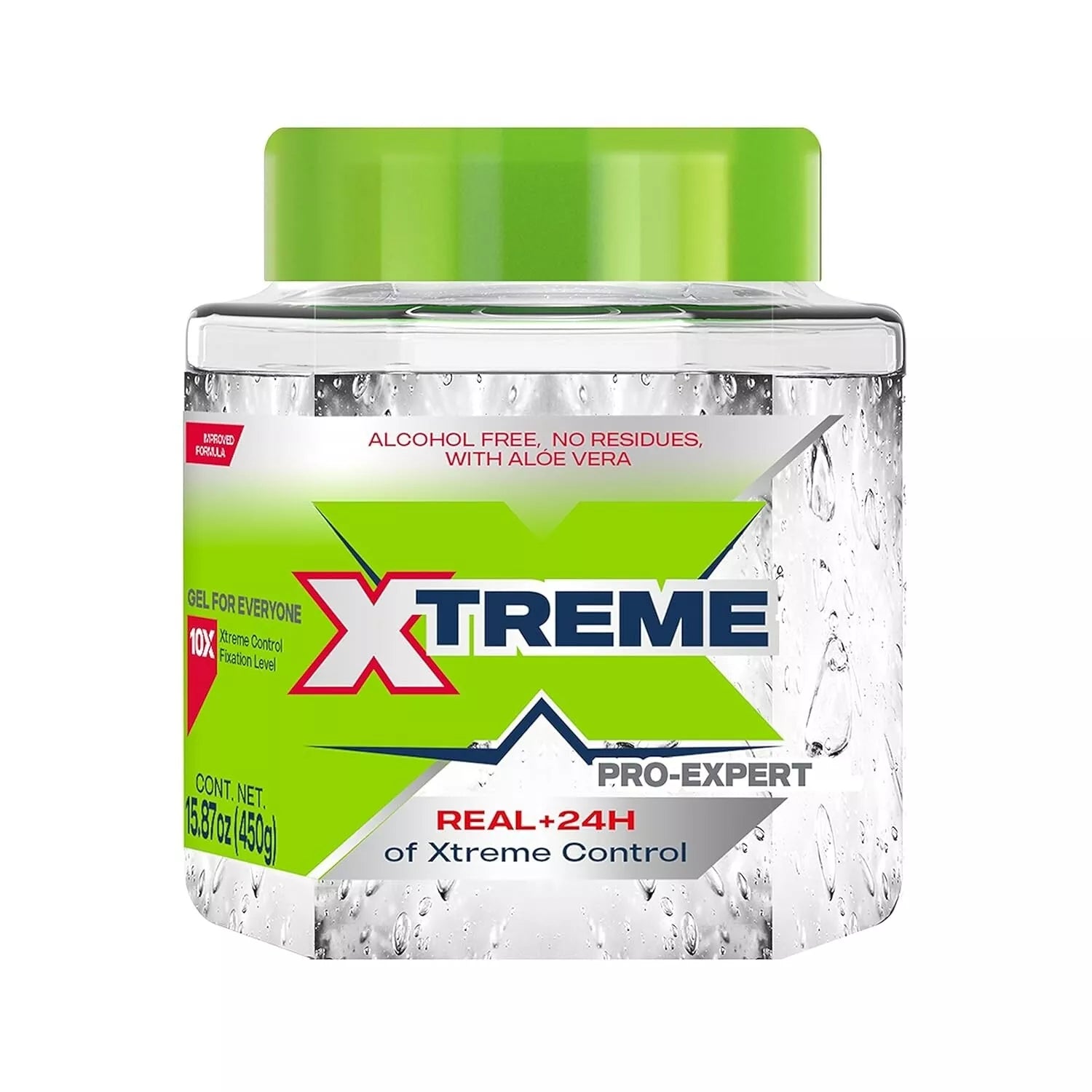 Xtreme Pro-Expert Clear Styling Hair Gel Alcohol-Free 24-Hours Control With Aloe Vera 15.87 Oz