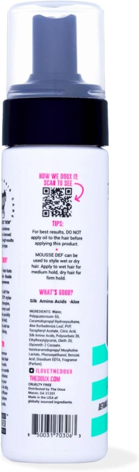 The Doux Mousse Def Texture Foam All in One Styler for All Hair Types 7 Oz