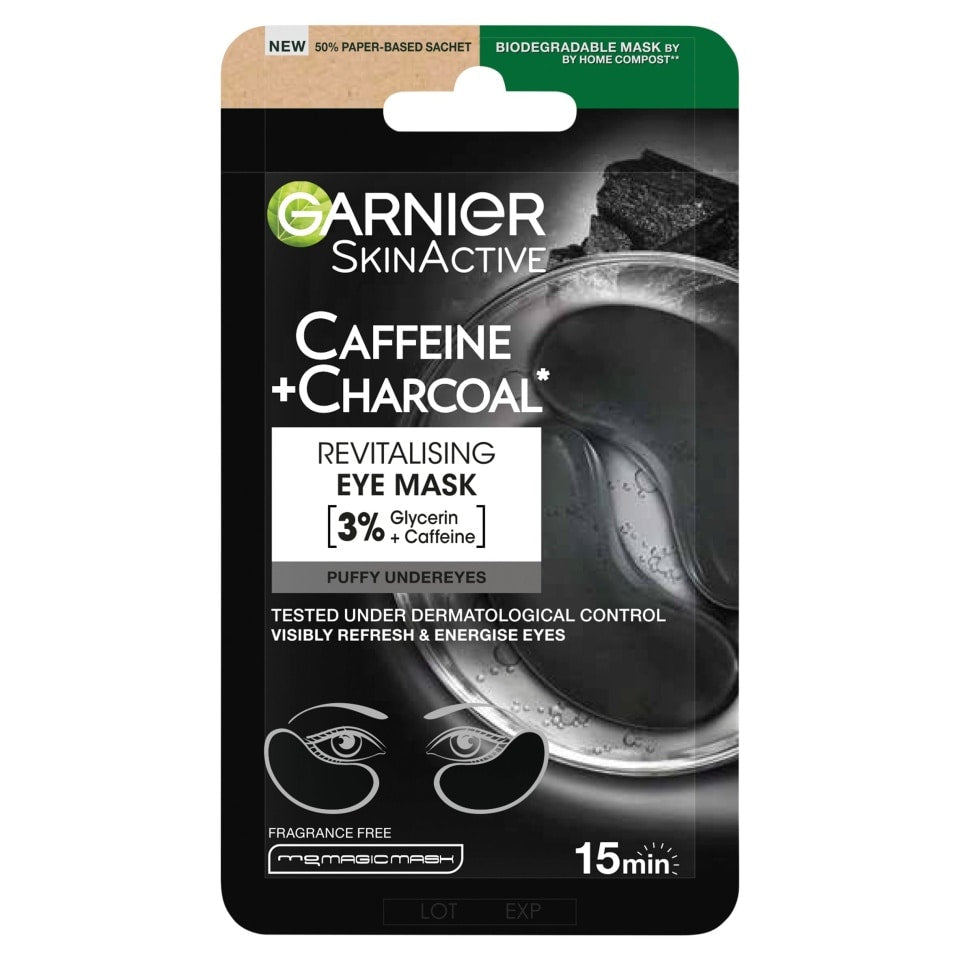 Garnier Skin Active Caffeine + Charcoal Revitalising Eye Mask