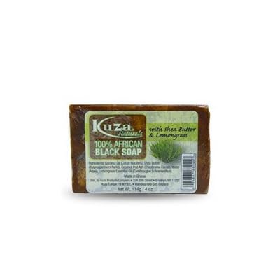 Kuza African Black Soap Lemongrass 4 Oz