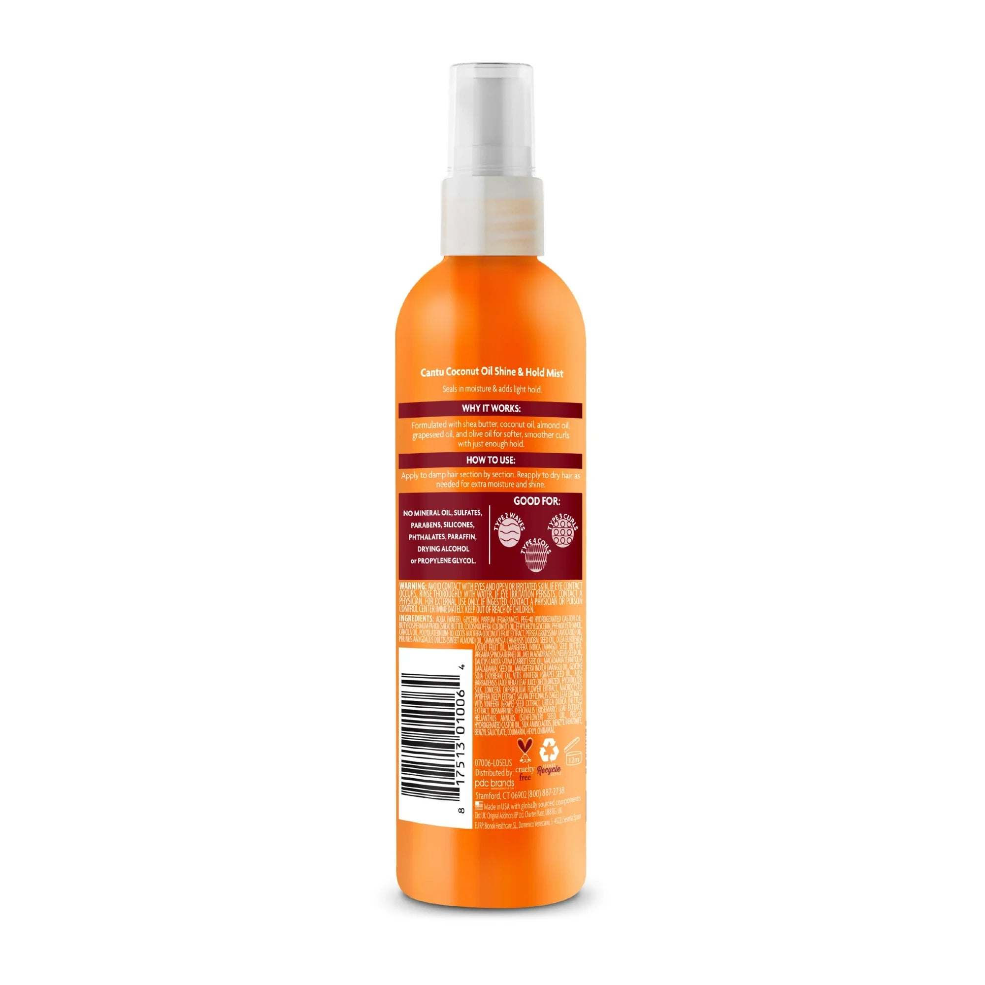 Cantu Shea Butter Coconut Oil Shine and Hold Mist 8 Oz