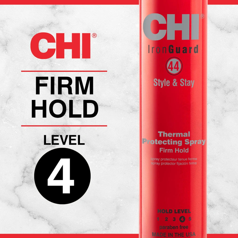 CHI Iron Guard 44 Style & Stay Firm Hold Protecting Spray 10oz