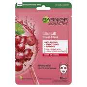 Garnier Skin Active Ultra Lift Tissue Mask Grape Seed Extract + Hyaluronic Acid