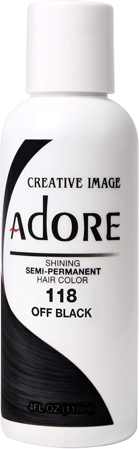 Adore Shining Semi Permanent 118 Off Black Hair Dye 4 Oz