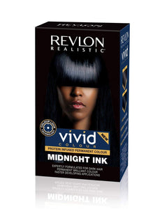 Revlon Realistic Permanent Hair Colour Midnight Ink - Vivid Colour 250g