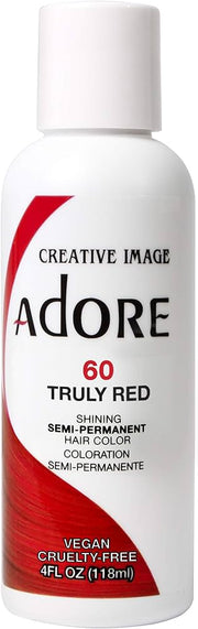 Adore Shining Semi Permanent 60 Truly Red Hair Dye 4 Oz