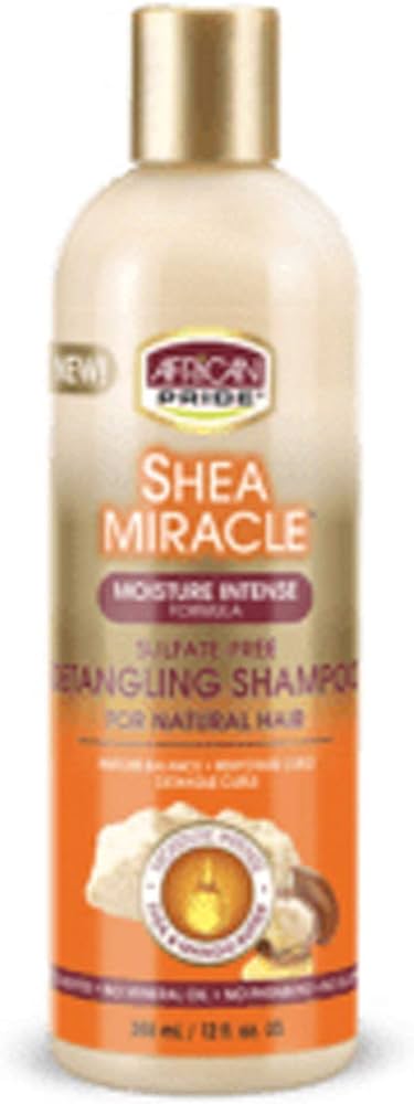 African Pride Shea Butter Miracle Detangling Shampoo 12 Oz