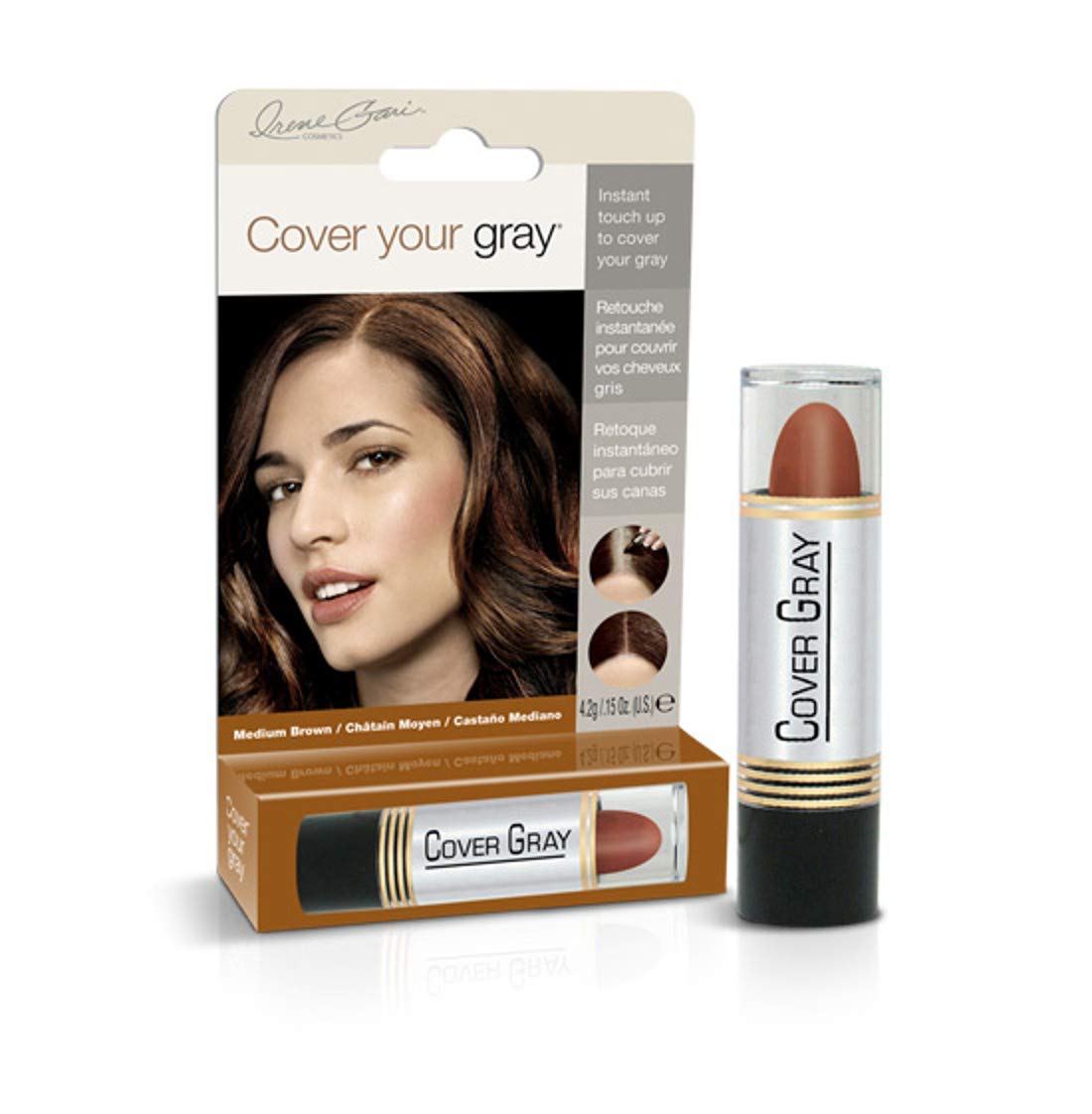 Cover Your Gray Hair Color Touch Up Stick - Medium Brown 0.15 Oz