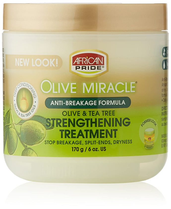 African Pride Olive Miracle Anti-Breakage Leave In Conditioner Cream 6 Oz