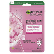 Garnier Skin Active Moisture Bomb Sheet Mask Hyaluronic Acid + Sakura