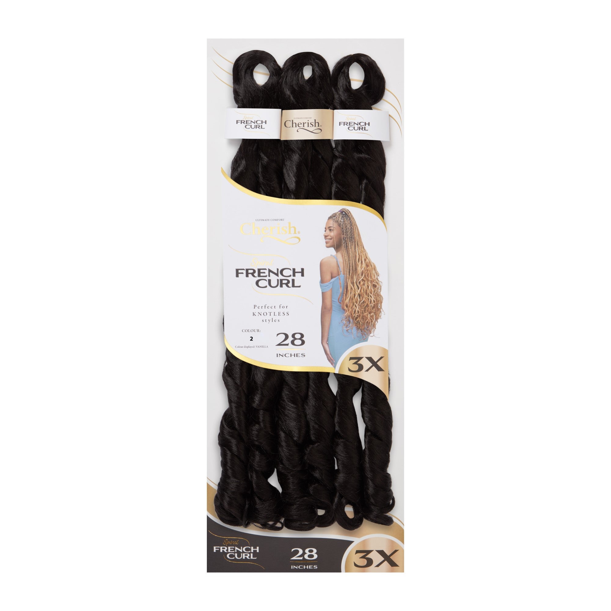 Cherish 3X Spiral French Curl 28”