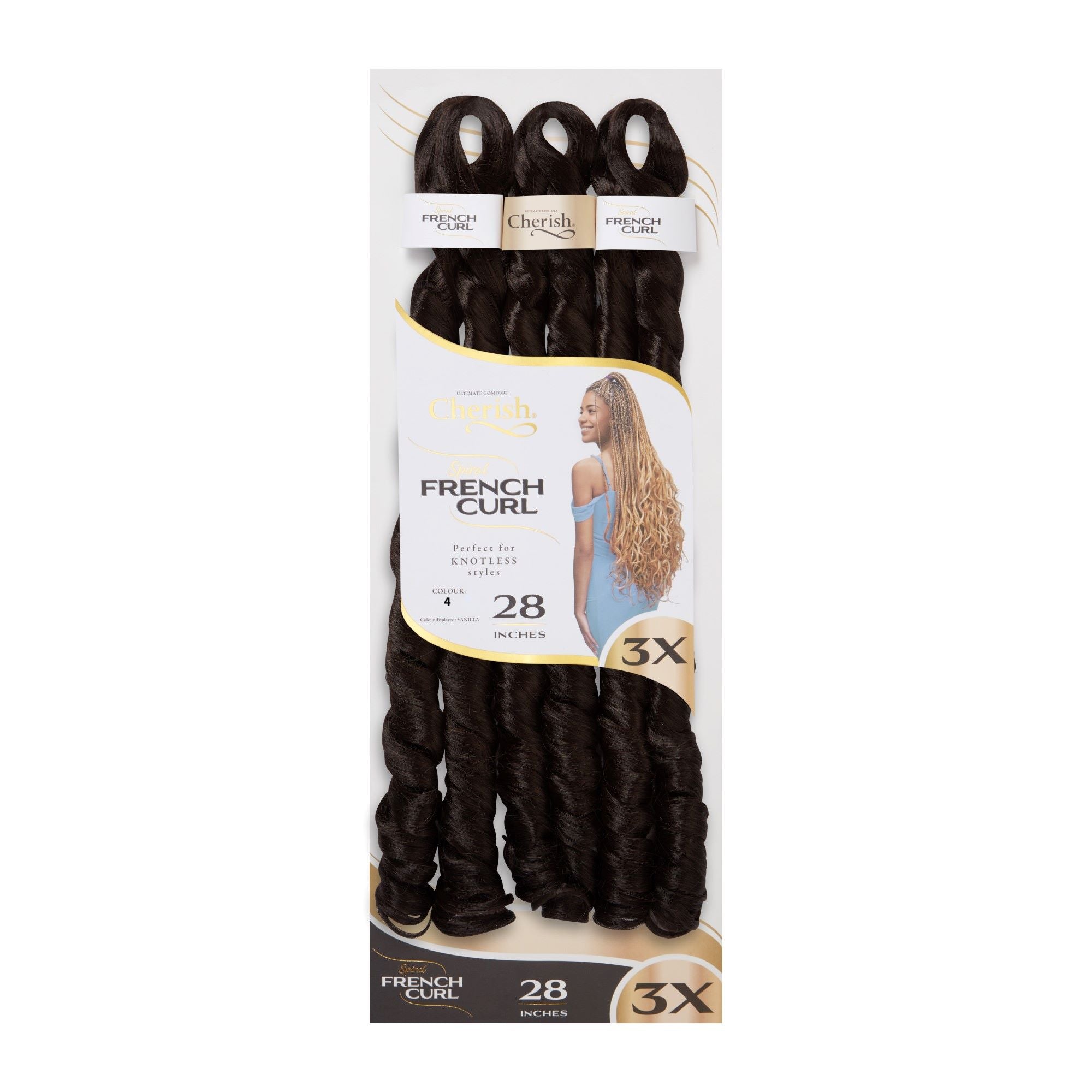 Cherish 3X Spiral French Curl 28”