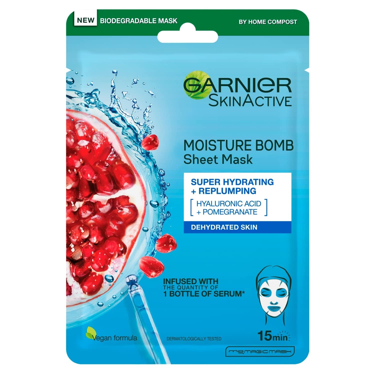 Garnier Skin Active Moisture Bomb Tissue Mask Pomegranate + Hyaluronic Acid