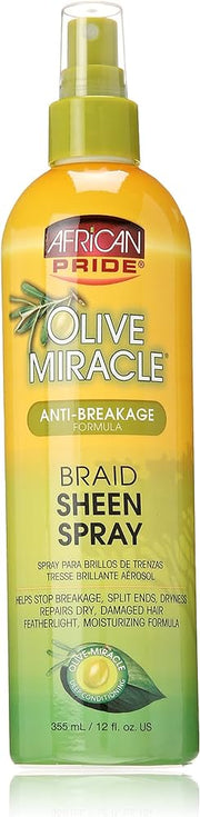 African Pride Olive Miracle Braid Sheen Spray 375g