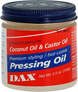 Dax Coconut Oil And Castor Oil Premium Styling Pressing Oil 3.5 Oz