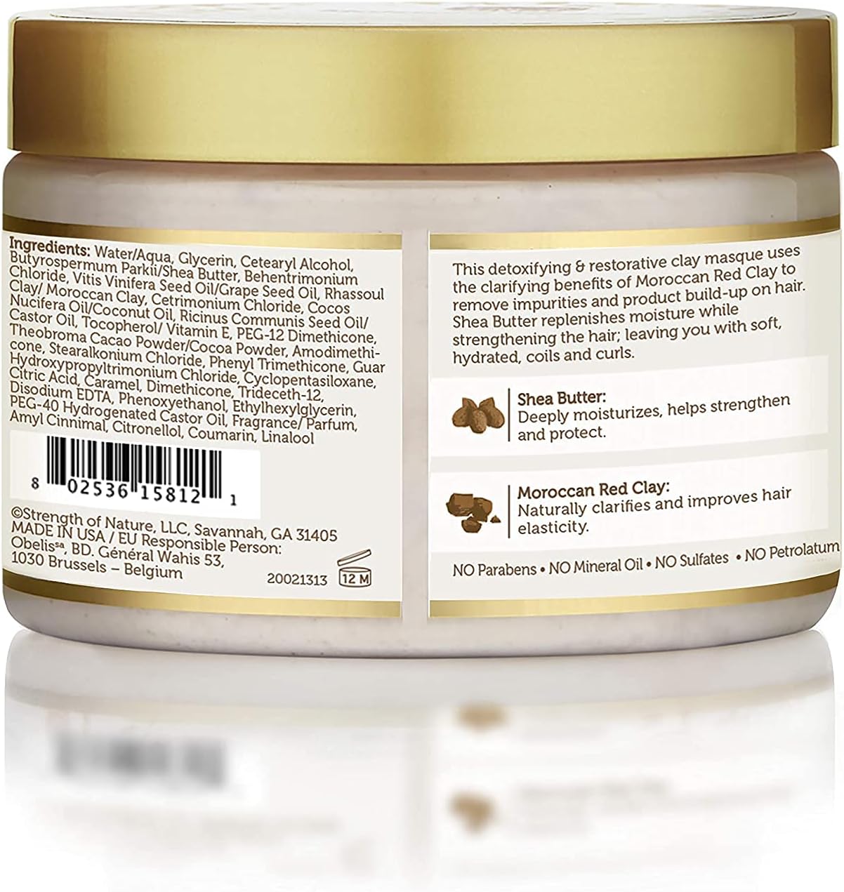 African Pride Moisture Miracle Moroccan Clay & Shea Butter Heat Activated Masque 12 Oz