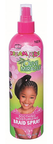 African Pride Dream Kids Olive Miracle Soothing Moisturizing Braid Spray 12 Oz