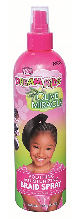 African Pride Dream Kids Olive Miracle Soothing Moisturizing Braid Spray 12 Oz