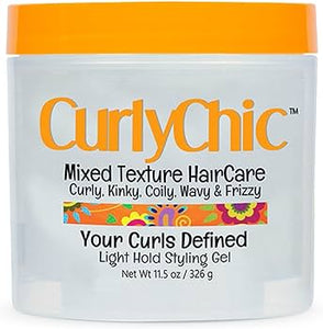 Curly Chic Your Curls Defined Light Hold Styling Gel 11.5 Oz