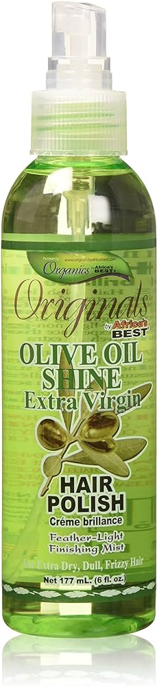 Africas Best Organics Olive Oil Shine Hair Polish Spray 6 Oz