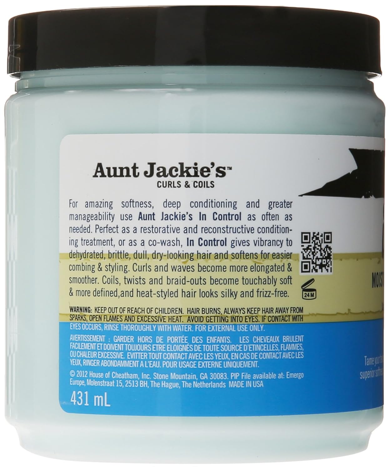 Aunt Jackie's In Control Anti-Poof Moisturizing & Softening Conditioner 15 Oz