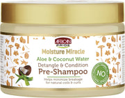 African Pride Moisture Miracle Aloe & Coconut Water Detangle & Condition Pre- Shampoo 12 oz