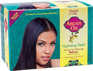 Hawaiian Silky Argan Oil Relaxer Kit Super