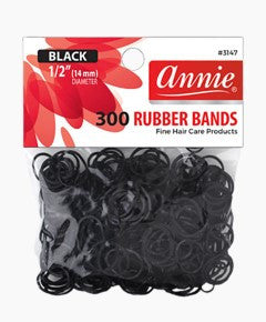 Annie Rubber Bands Black Pack of 300