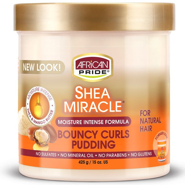 African Pride Shea Miracle Moisture Intense Bouncy Curls Pudding 15 Oz