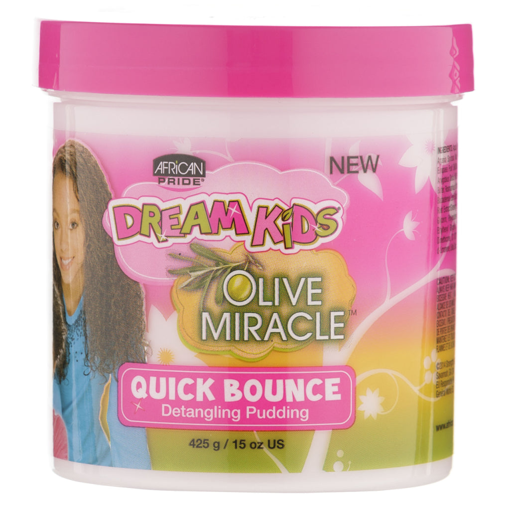 African Pride Dream Kids Olive Miracle Quick Bounce Hair Detangling Pudding 15 Oz