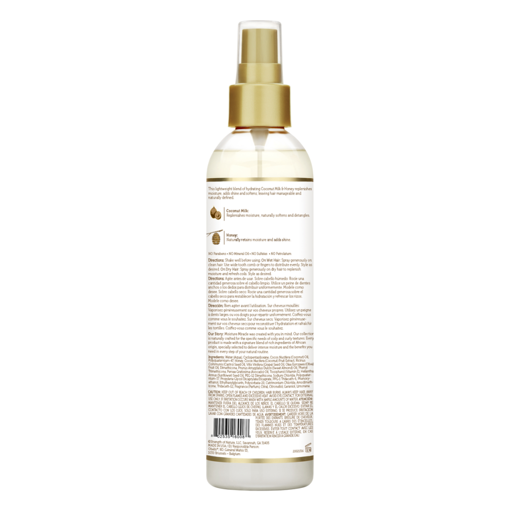 African Pride Moisture Miracle Coconut Milk And Honey Leave In Conditioner 8 Oz