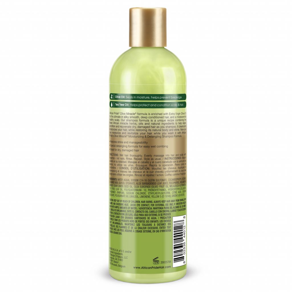 African Pride Olive Miracle 2 in 1 Hair Shampoo & Conditioner 12 Oz