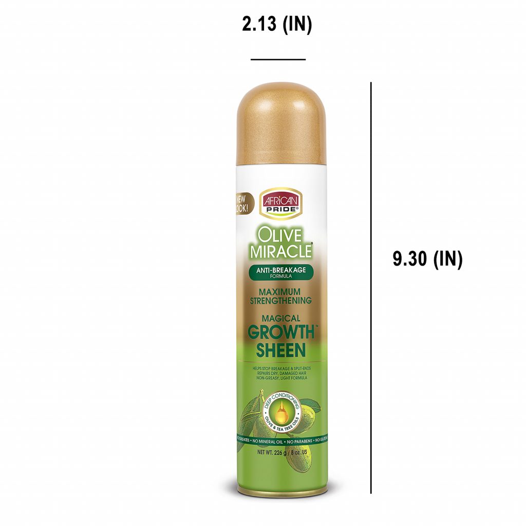 African Pride Olive Miracle Growth Sheen Spray 8 Oz