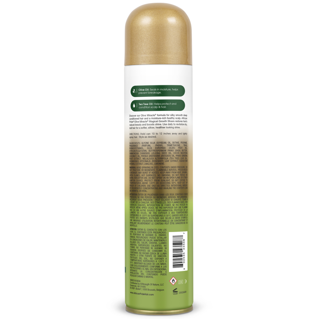 African Pride Olive Miracle Growth Sheen Spray 8 Oz