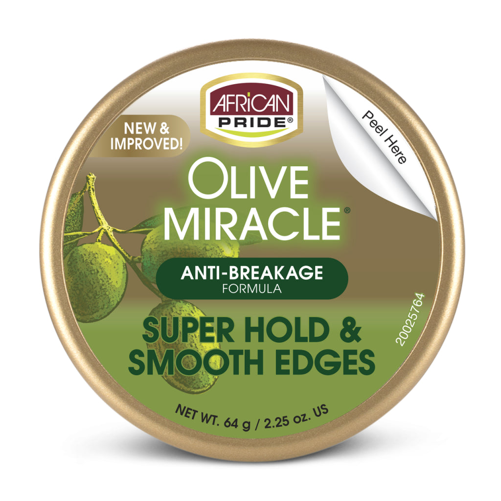 African Pride Olive Miracle Super Hold and Smooth Edges Moisturizing Jar 2.25 Oz