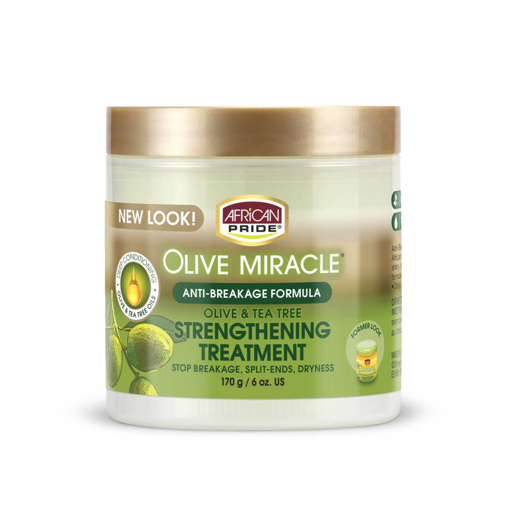 African Pride Olive Miracle Anti-Breakage Leave In Conditioner Cream 6 Oz