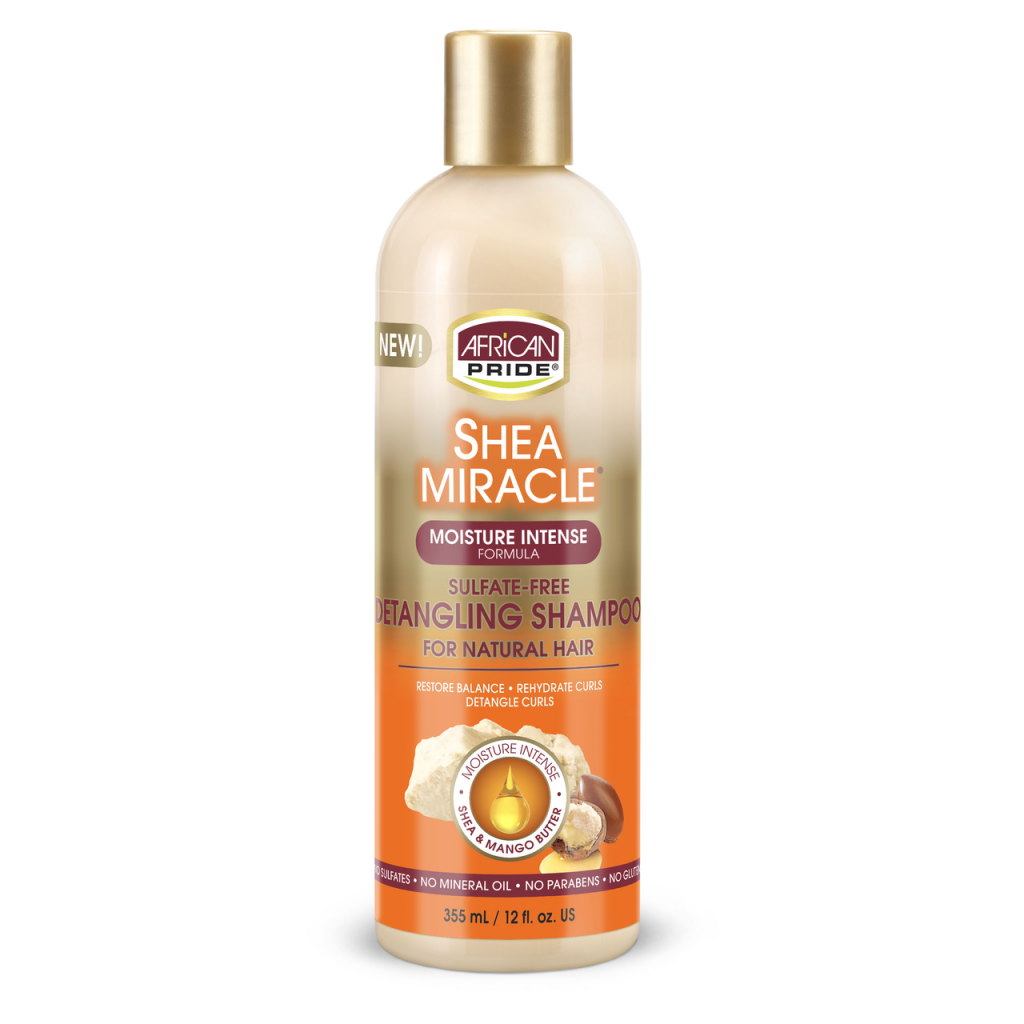 African Pride Shea Butter Miracle Detangling Shampoo 12 Oz