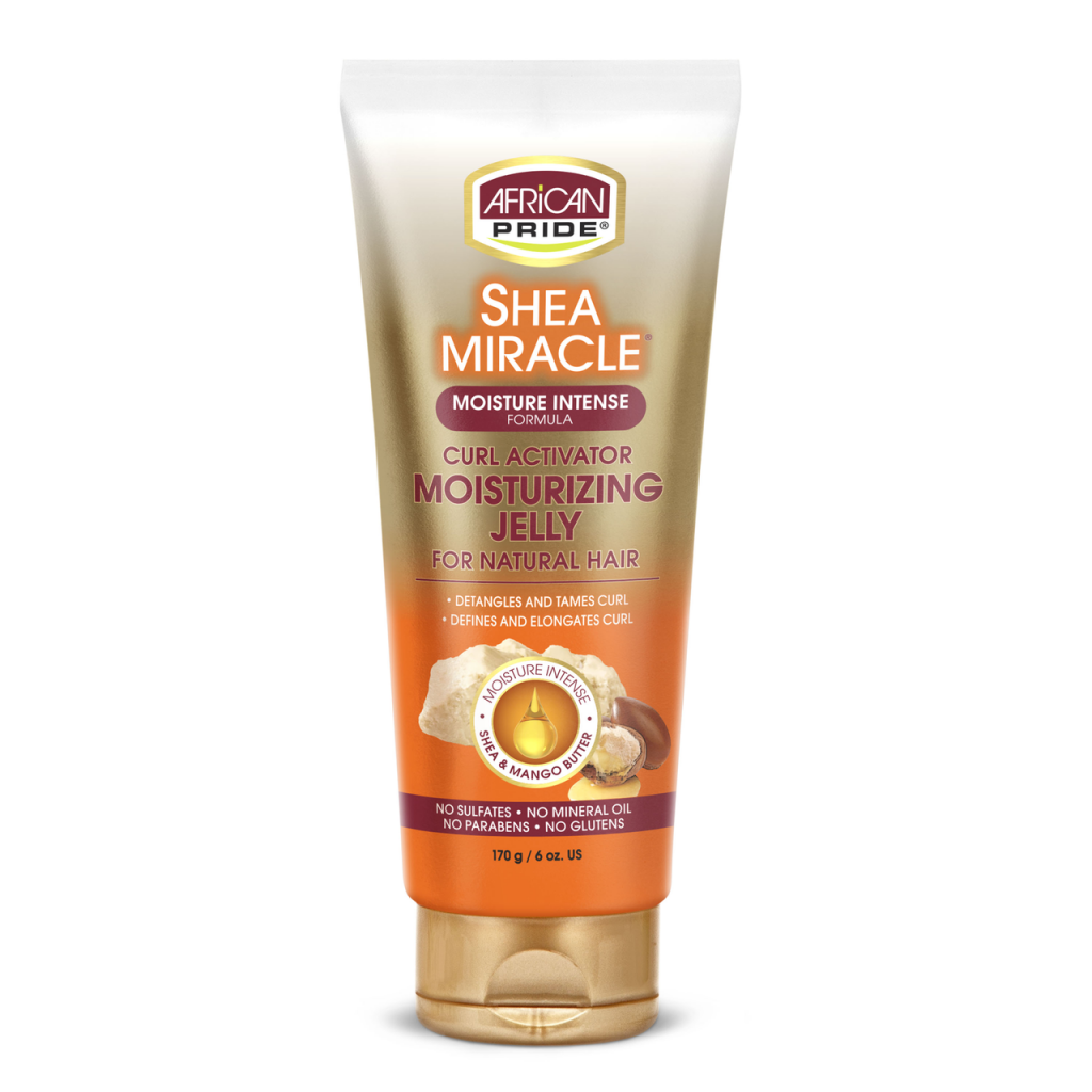 African Pride Shea Miracle Curl Activator Moisturizing Jelly 6 Oz