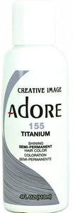 Adore Shining Semi Permanent 155 Titanium Hair Dye 4 Oz