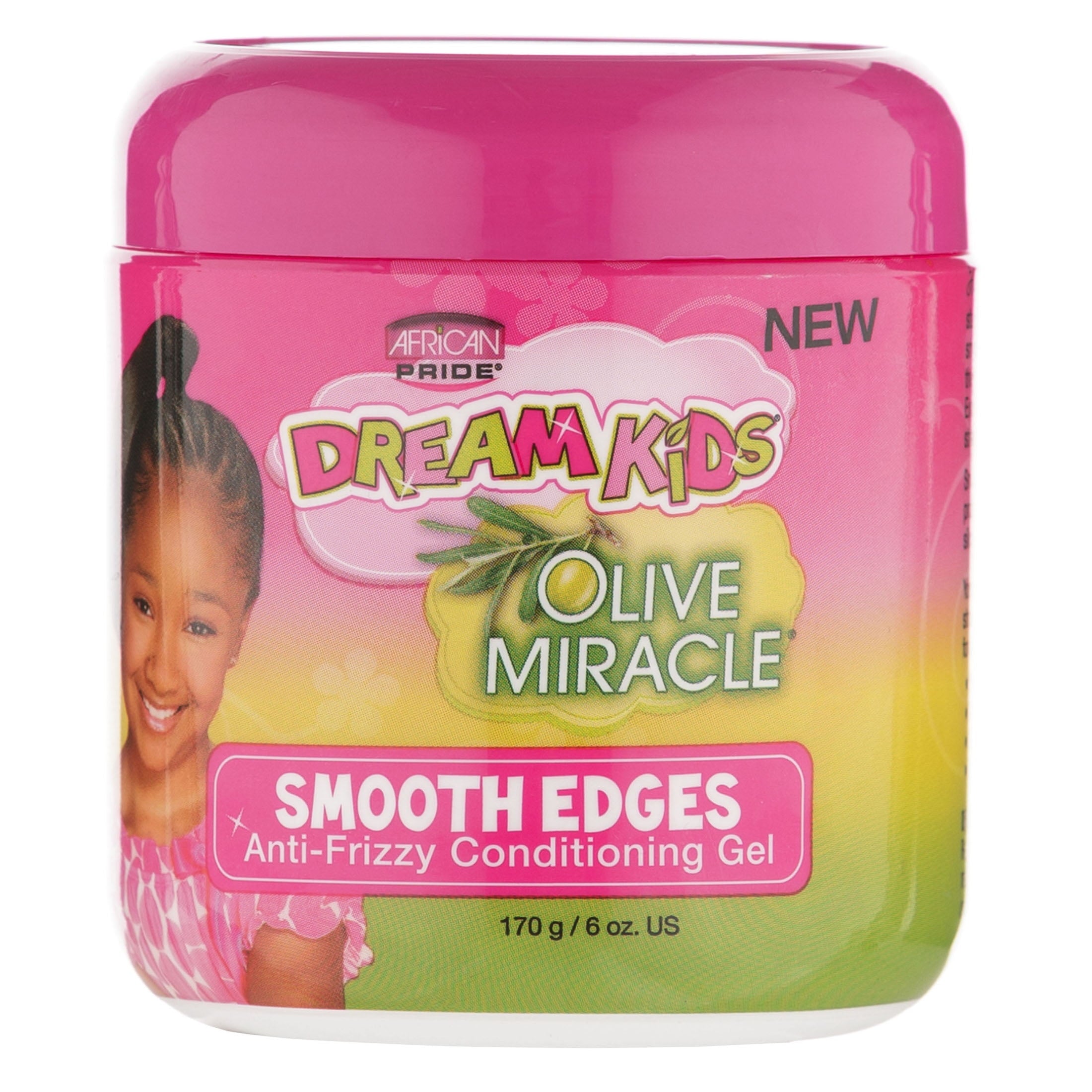 African Pride Olive Miracle Dream Kids Shine Enhancing Hair Styling Gel 6 Oz