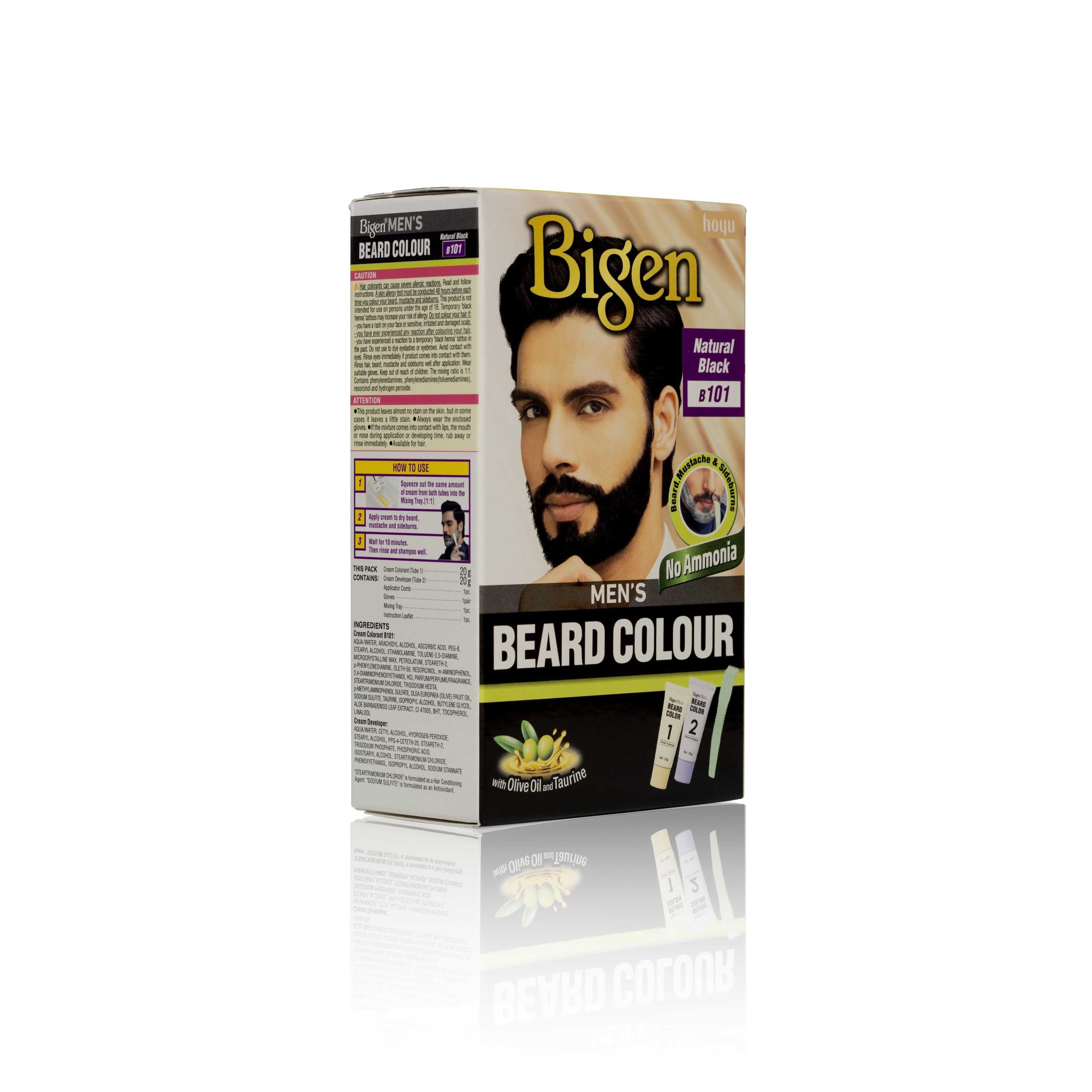 Bigen Mens Bearded Dyes Natural Black 101